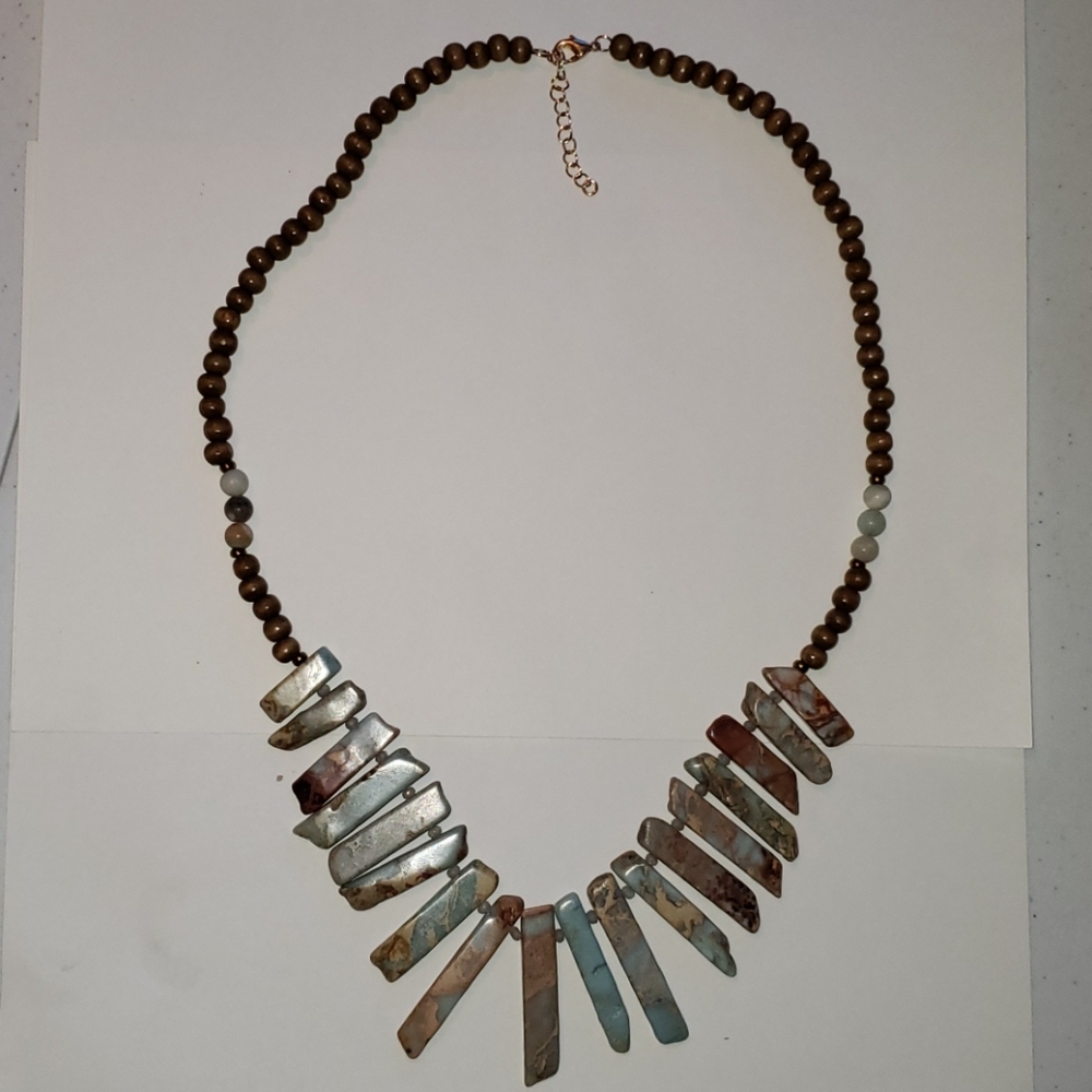 Stone Statement Necklace - image 1